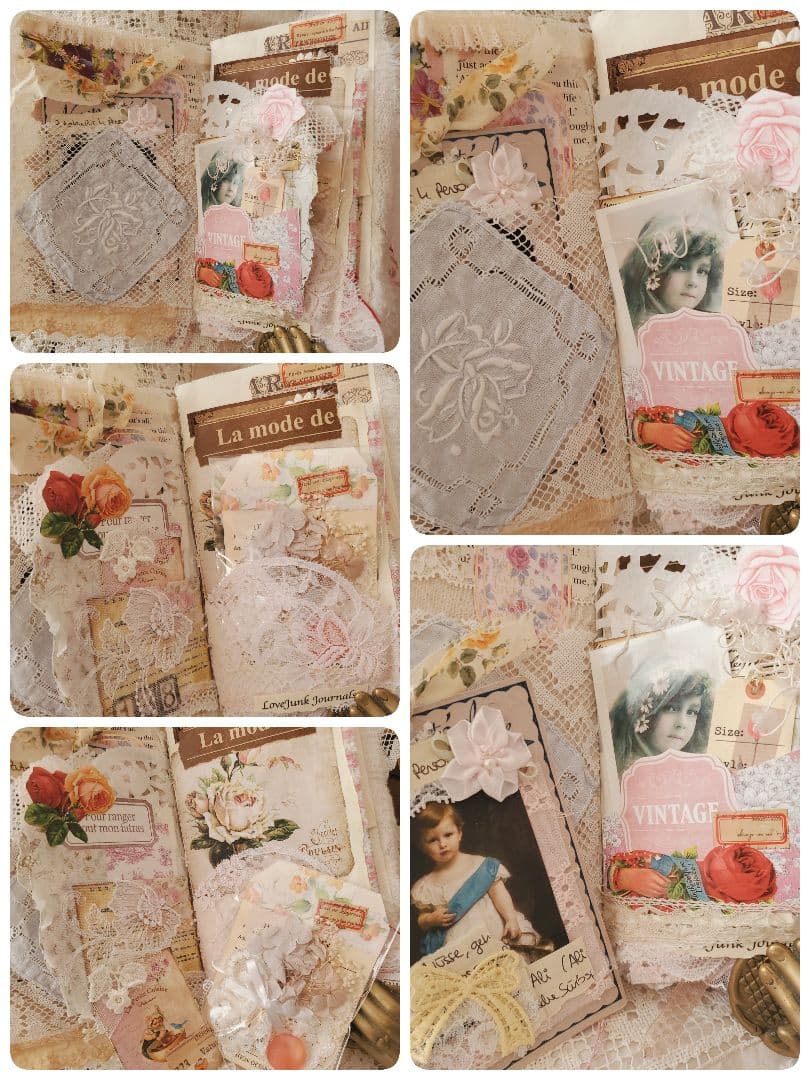 Junkjournal*コラージュジャーナル『春の天使』