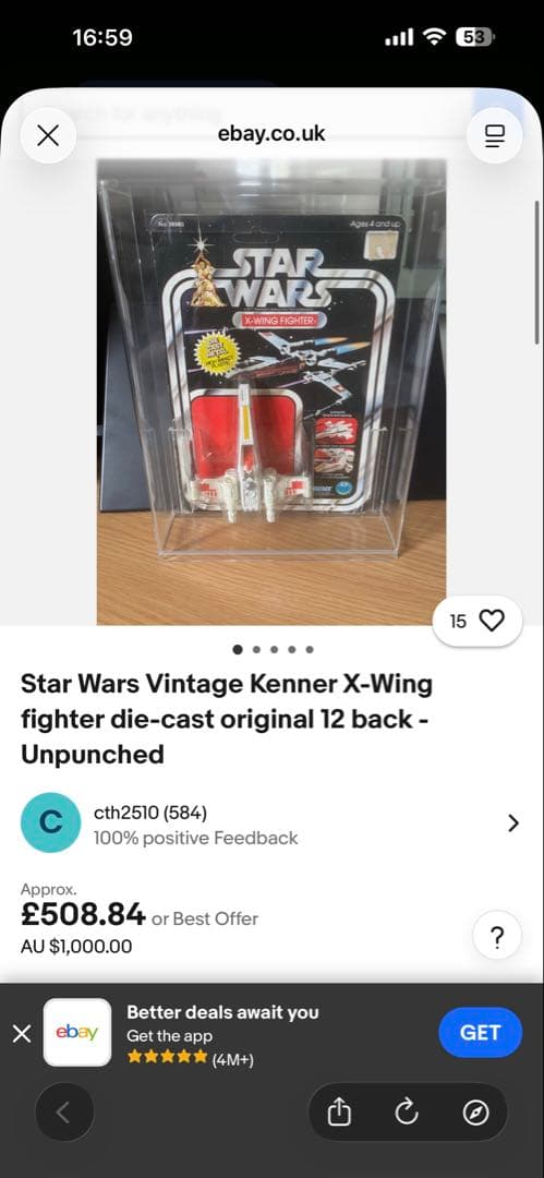 【新品当時物】STAR WARS Xウィング・ファイター ダイキャス12Back