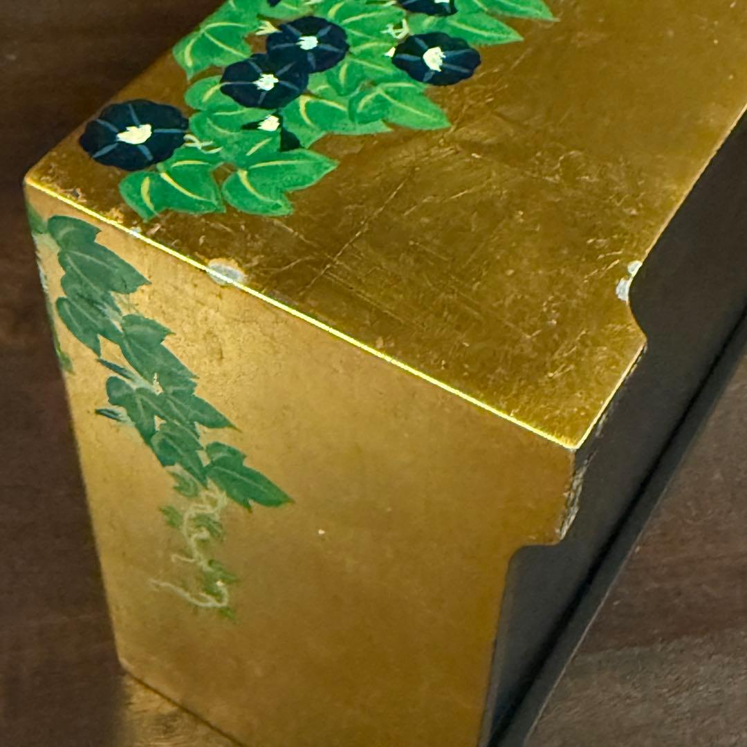 特製 漆絵ティッシュボックス　鈴木其一「朝顔」