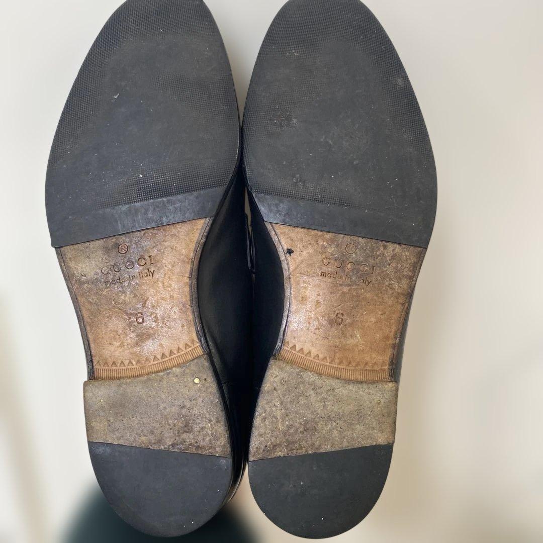 GUCCI ブラック　ヨルダーンホースビットローファー　6