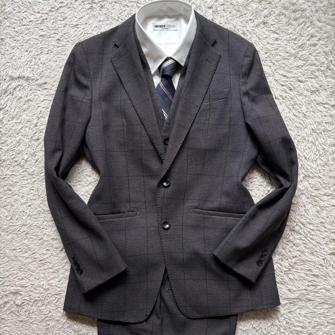 ★3ピース★ SUIT SELECT セットアップスーツ グレンチェック 4S