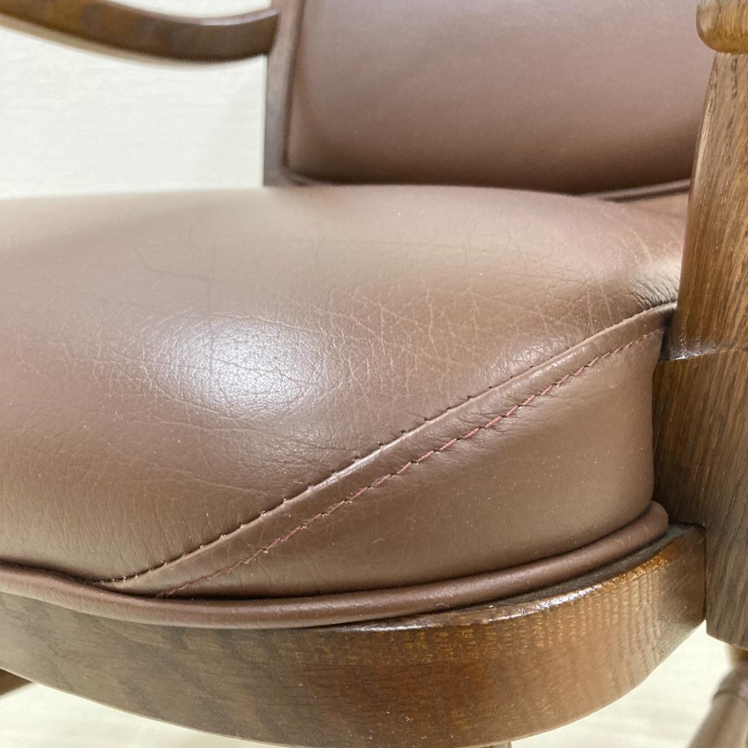 マッキーさん様用【飛騨産業】キツツキ　本革　アームチェア　ダイニングチェア　椅子