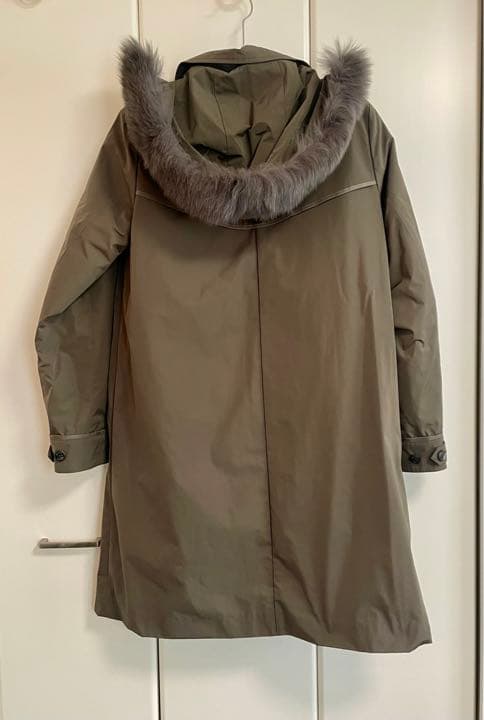 新品タグ付　インナーダウン ファーフード付モッズコート　トレンチコート　カーキ