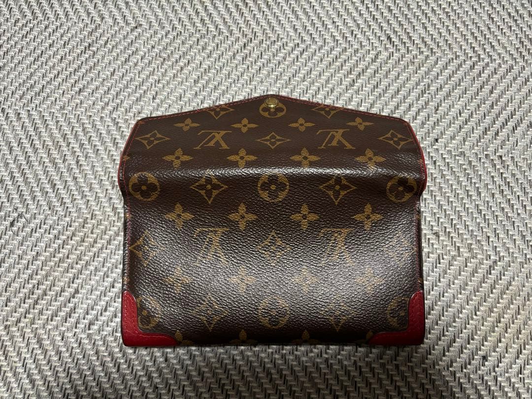 Louis Vuitton 長財布 ブラウン/レッド