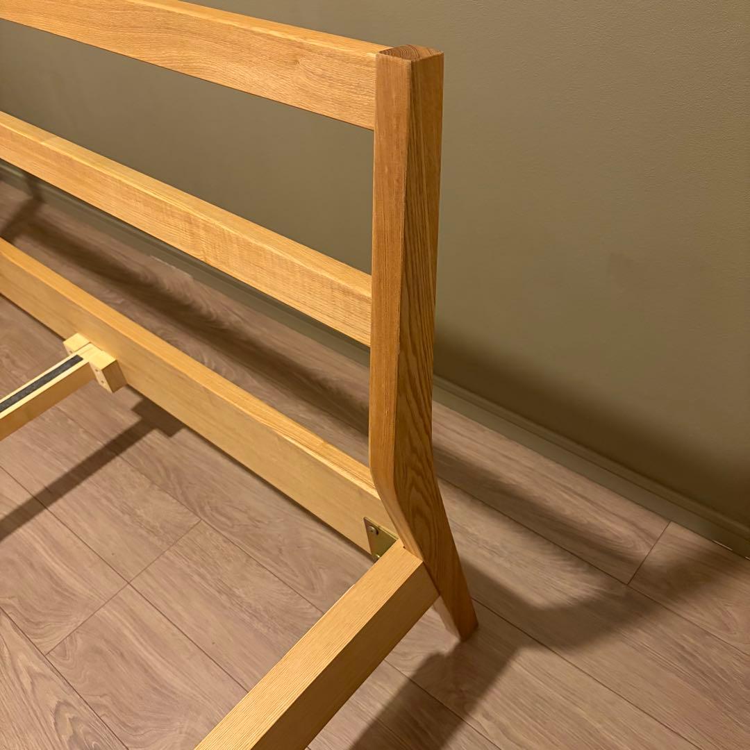 2/8まで限定 無印良品 タモ材 ベッドフレーム ダブル