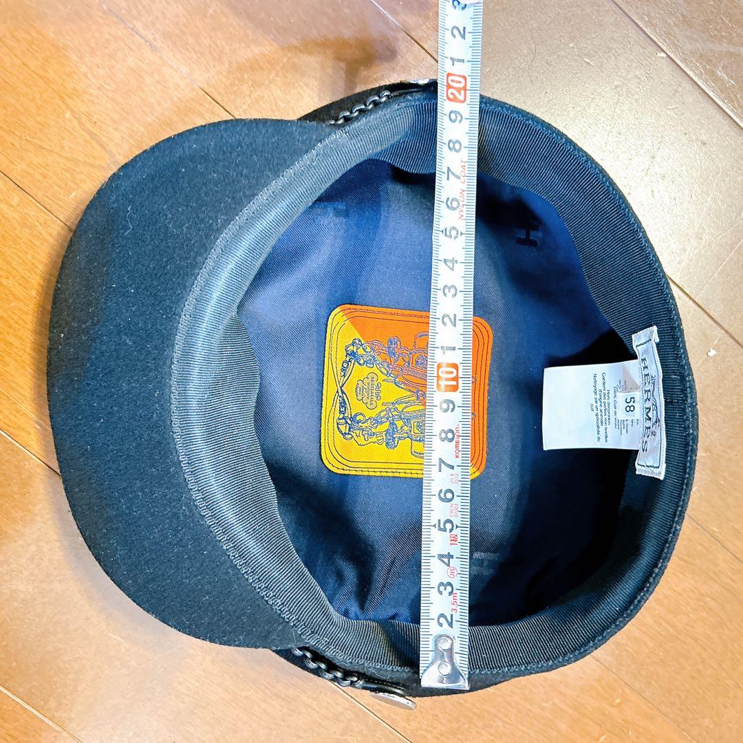 極美品 エルメス カシミヤ カシミア ドーヴィル キャスケット 帽子