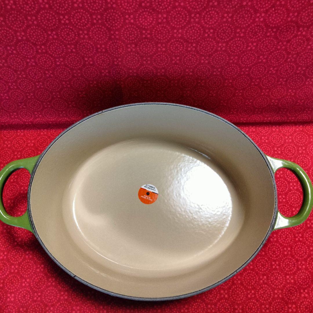 LE CREUSET 鋳鉄製オーバル型両手鍋 グリーン内径25cm未使用品