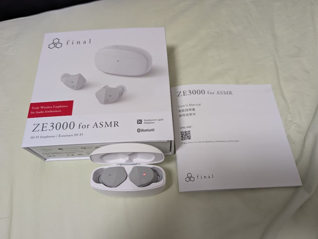 final ZE3000 for ASMR ワイヤレスイヤホン　ほぼ新品