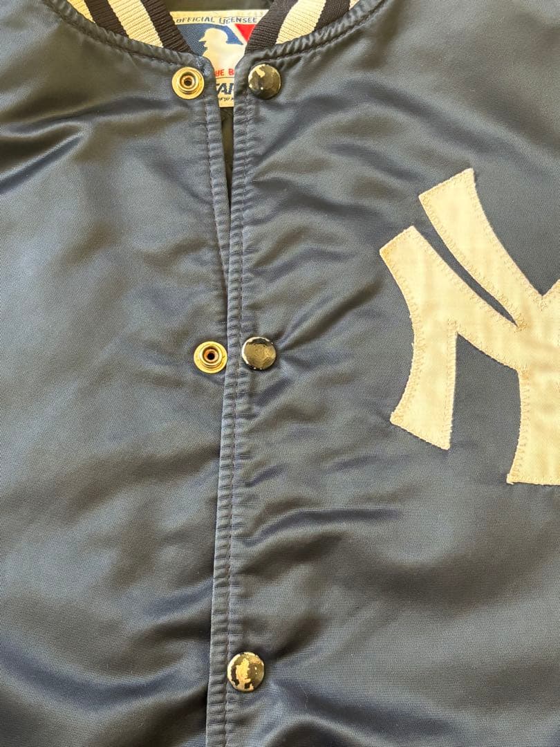 80s USA製　スターター　ニューヨークヤンキース　サテン　スタジャン