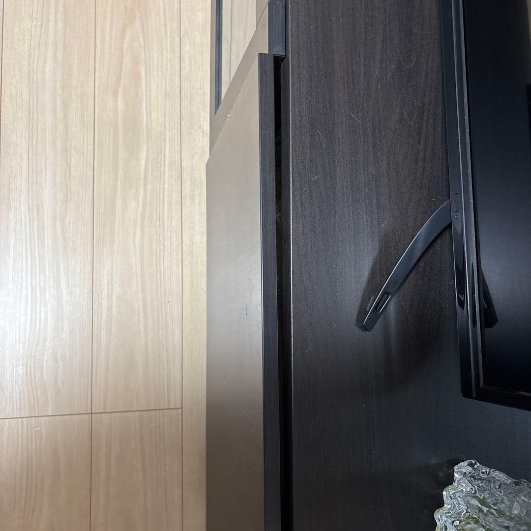 IKEA イケア　ダークブラウン テレビ台 幅180cm ガラス扉付き