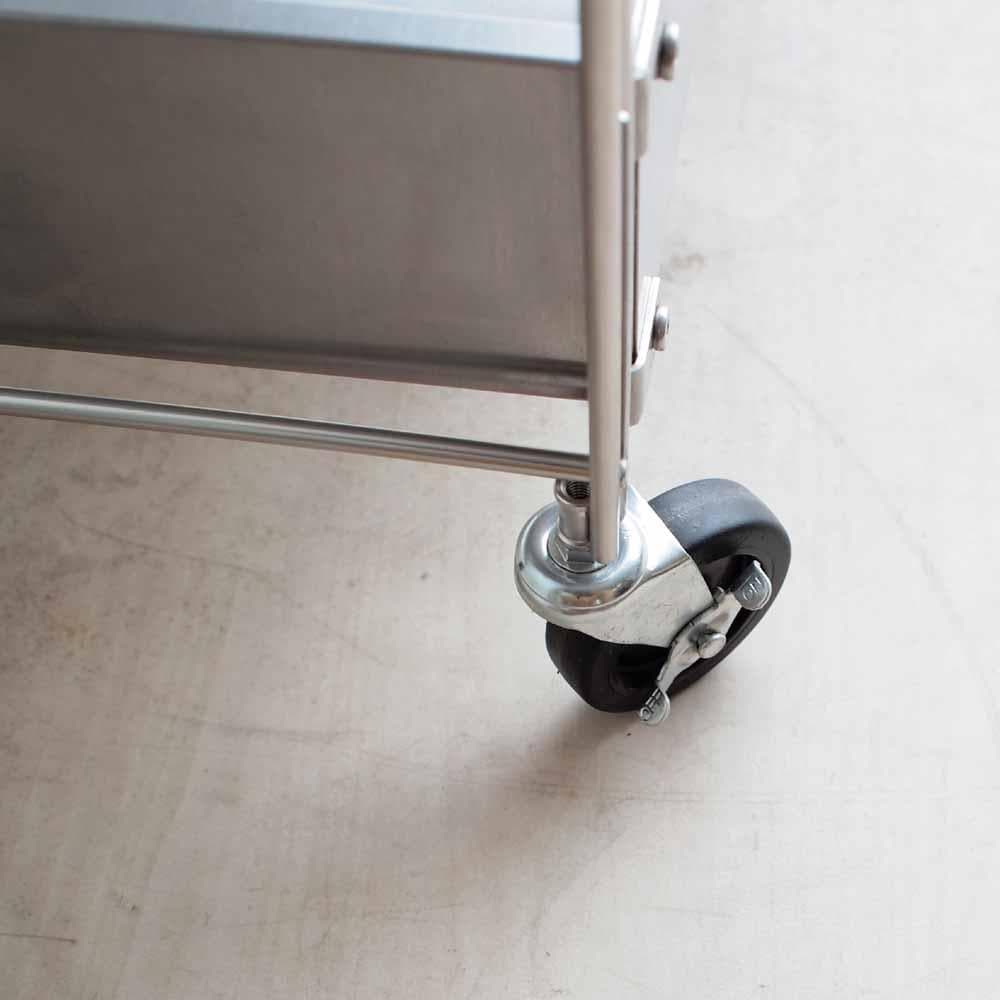 無印良品/MUJI ステンレスユニットシェルフ ワゴン ZR24309