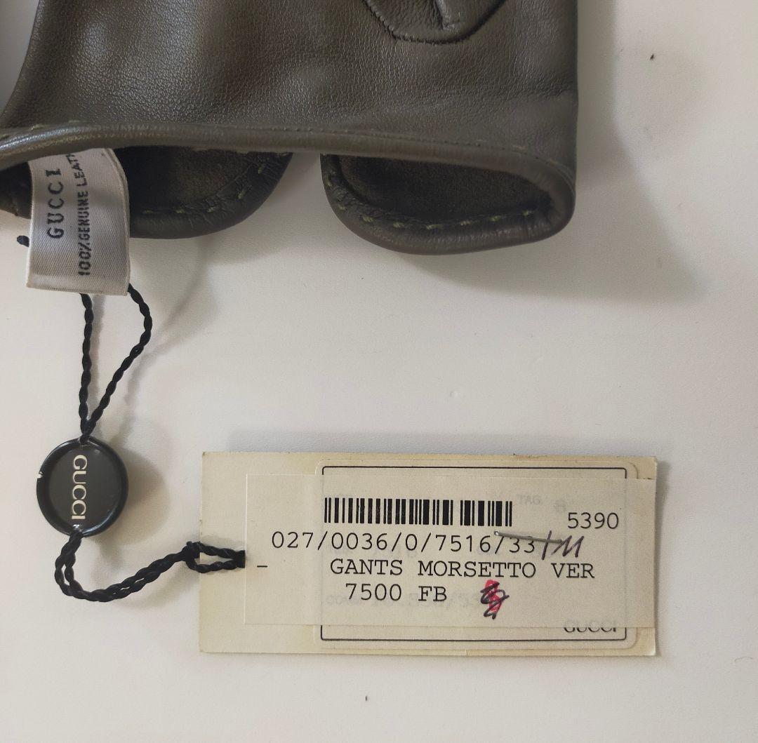 【未使用品】GUCCI レザー手袋 ブラウン　ホースビット　ゴールド金具
