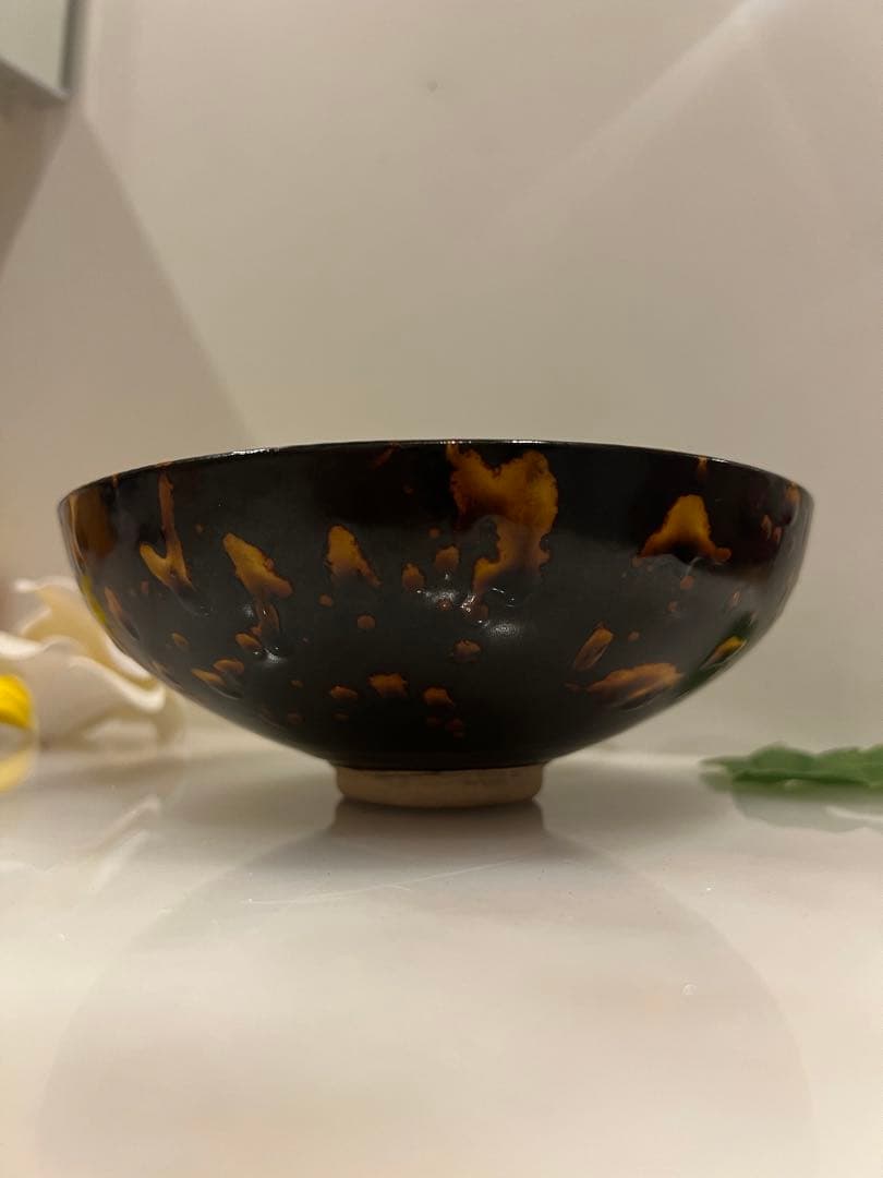 中国宋元明朝 の何窯の碗　中国骨董　古美術　唐物　中国美術品　青磁 ★ 江戸骨董