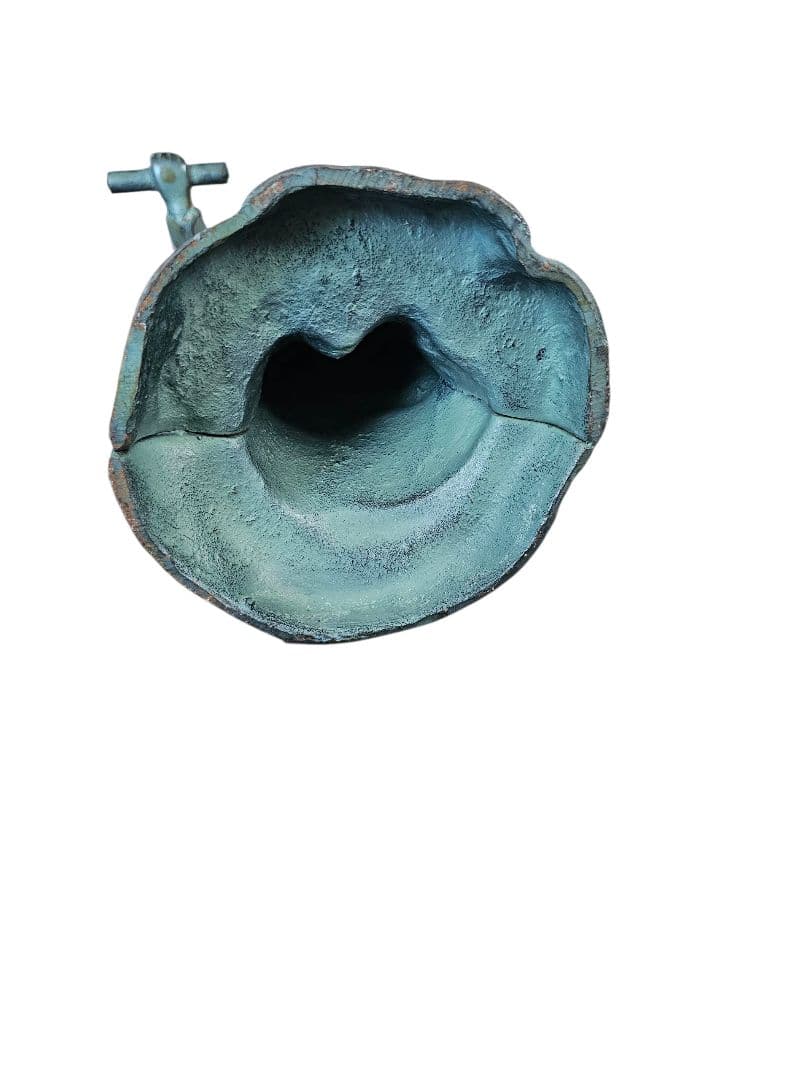 慈母観音菩薩 古美術品 鉄製 刻印あり 仏像 鋳物 高さ53cm 観音立像