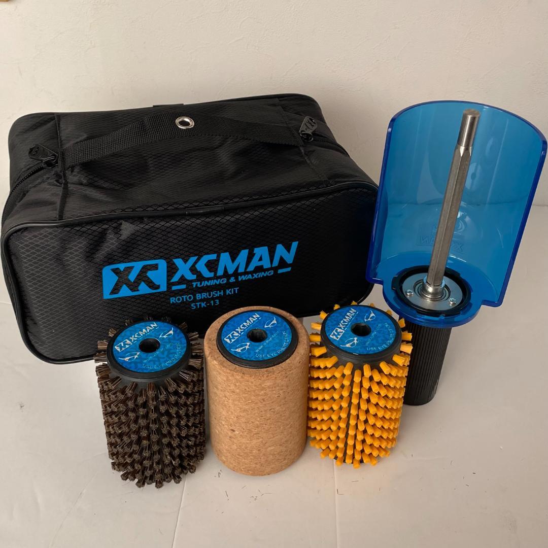 XCMAN ロトブラシ3点セット（コルク・ブロンズ・ナイロン・ハンドル付）