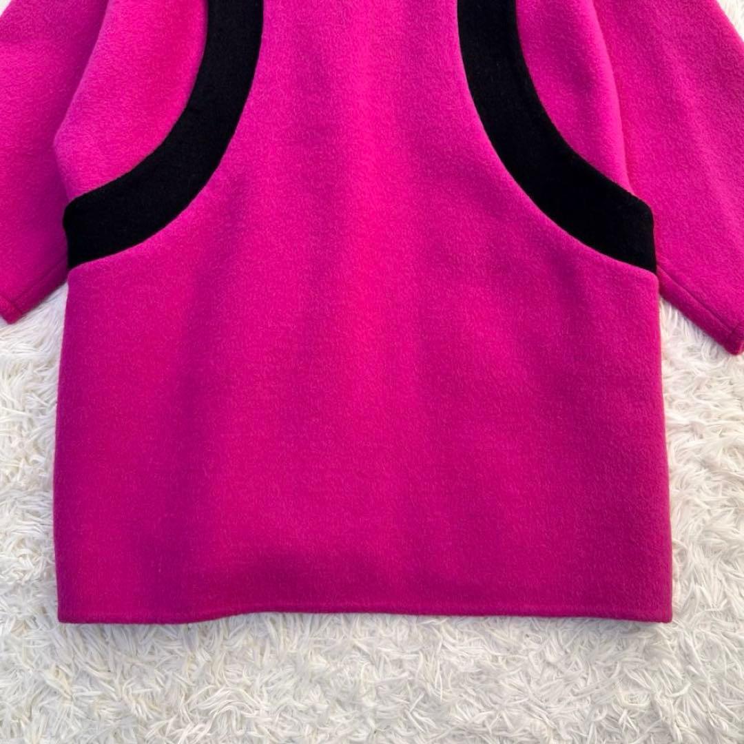 ミラショーン イタリア ダブルフェイス オーバーコート マゼンタ XL アンゴラ