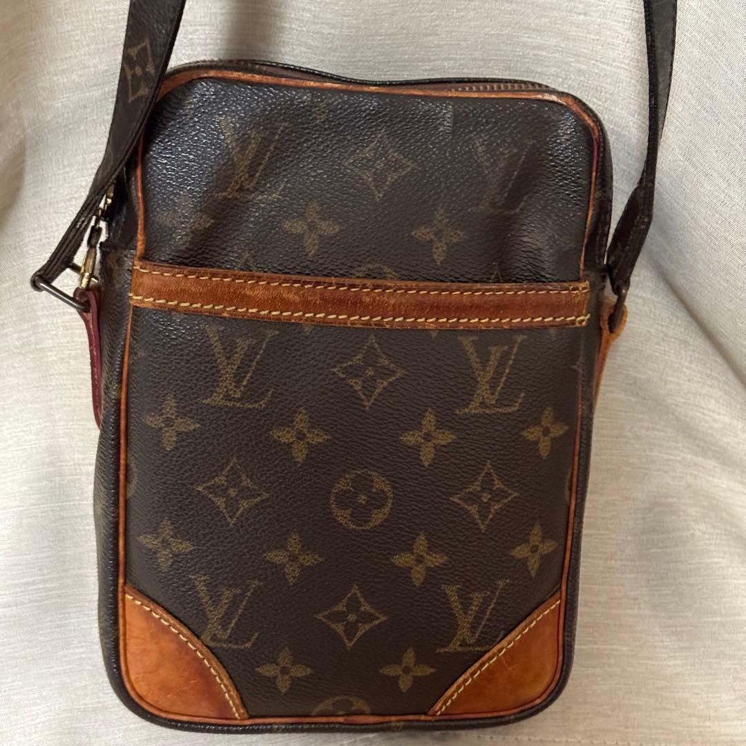【鑑定済】 ベタ無 ルイヴィトン ダヌーブ モノグラム ショルダーバッグ