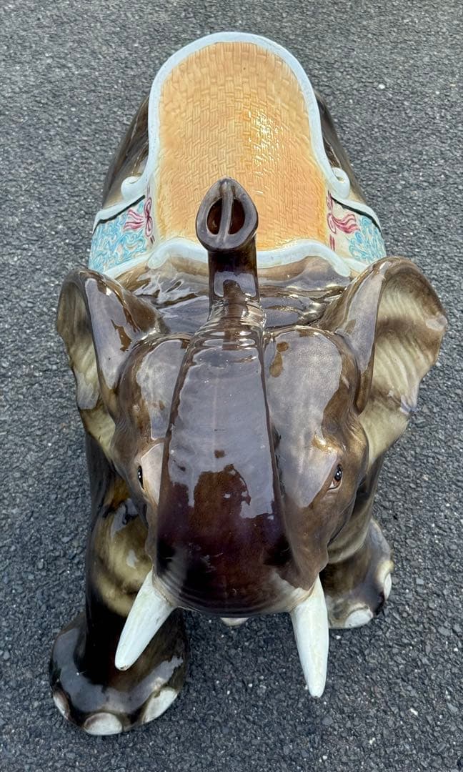 引き取り3千引き 大型♪ 乗れるサイズ ベンチ 象 ゾウ 置物