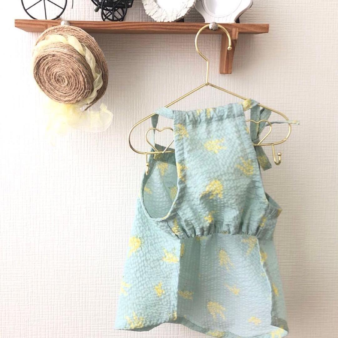 ハンドメイド　ミモザワンピース　オーダー小型犬