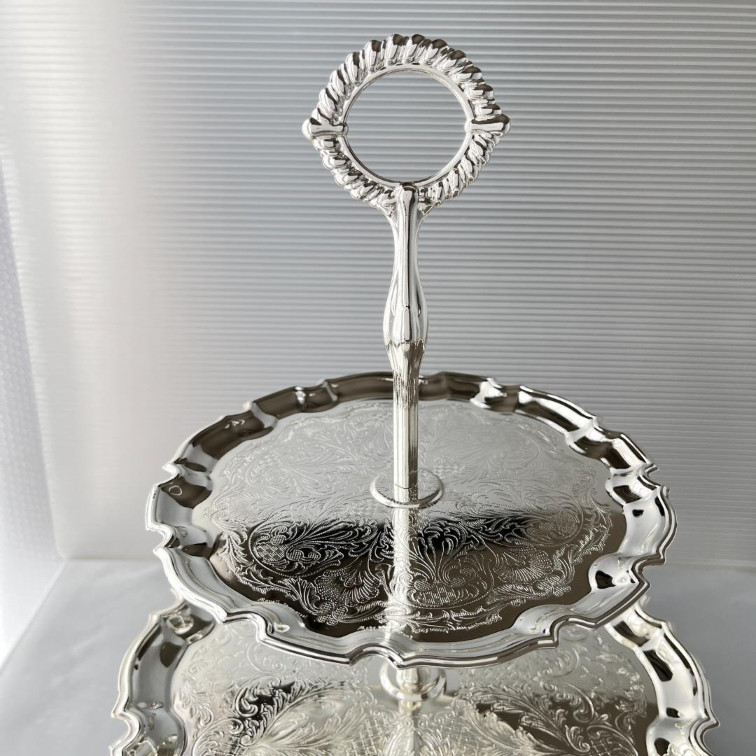 【QUEEN ANNE】 チッペンデールのケーキスタンド 3段