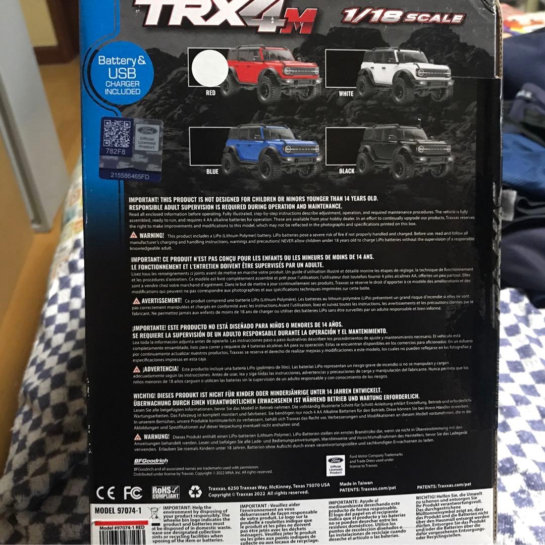 トラクサス　1/18　TRX4M　ブロンコ　 97074クローラー-1 レッド