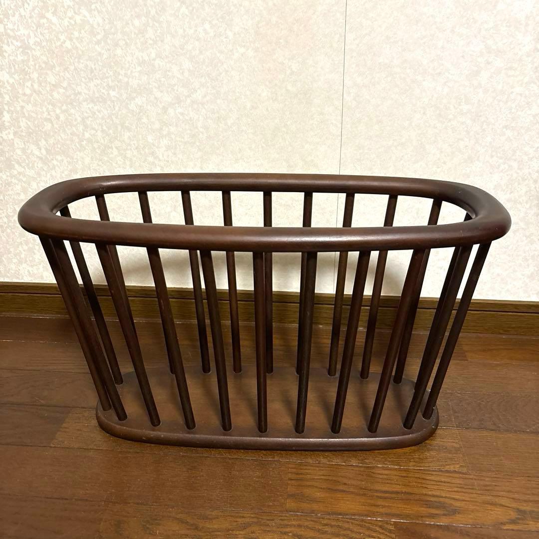 【良品】飛騨産業 マガジンラック 楕円 ヴィンテージ