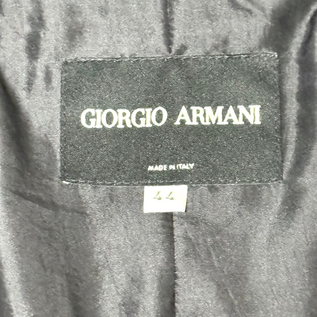 【極美品】ジョルジオアルマーニ　テーラードジャケット　最高級黒タグ　シルク混　L