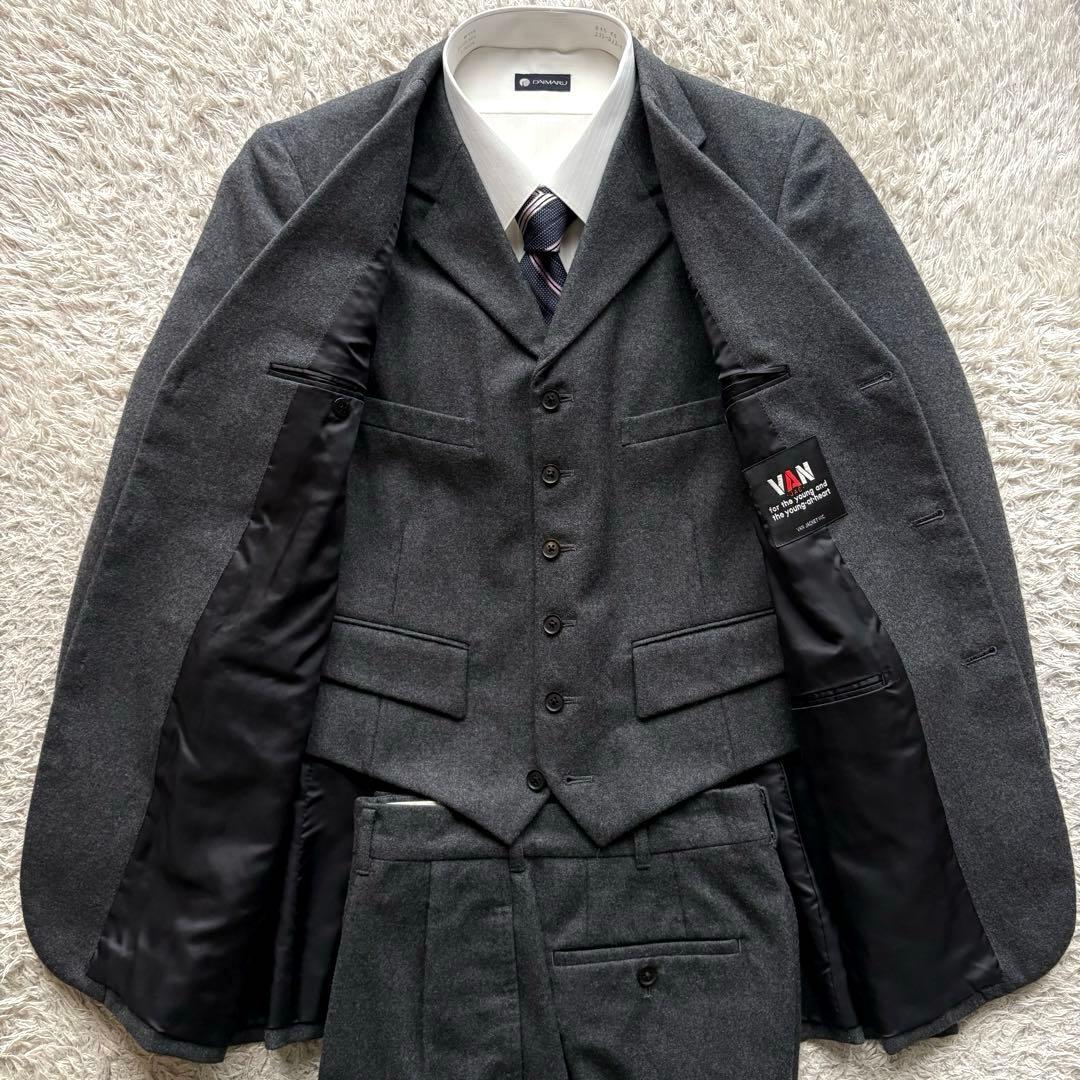★3ピース★ VAN jac セットアップ スーツ シングル 日本製 グレー