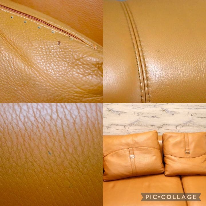 GMFK334○イタリア製 最高級 総本革 3人掛けソファ トリプルソファ オッ