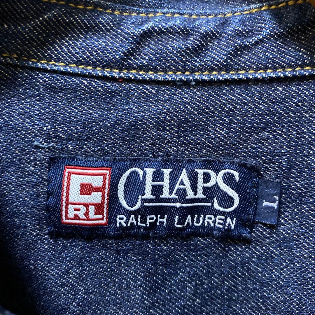 ラルフローレン CHAPS デニム ジャケット カバーオール 赤ミミ L
