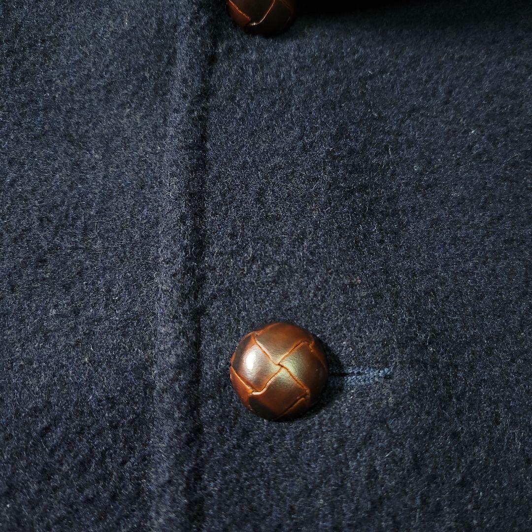 DANTON　ダントン 　ネイビー　ウールモッサ　コート　Lサイズ