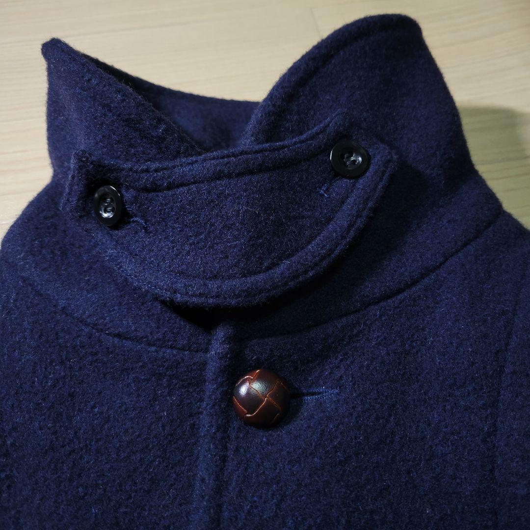 DANTON　ダントン 　ネイビー　ウールモッサ　コート　Lサイズ