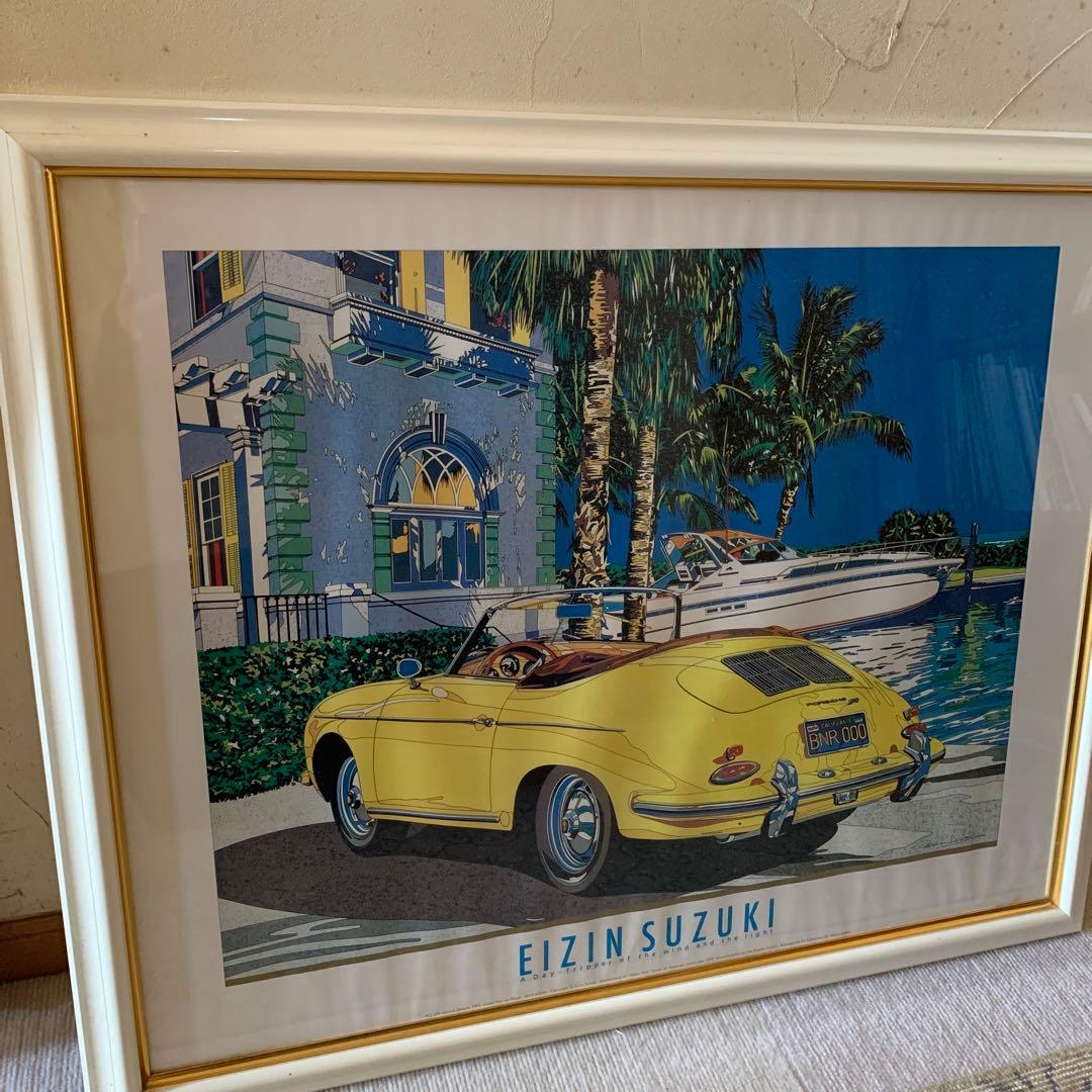 鈴木英人　EIZIN SUZUKI 版画 ポスターフレーム付き