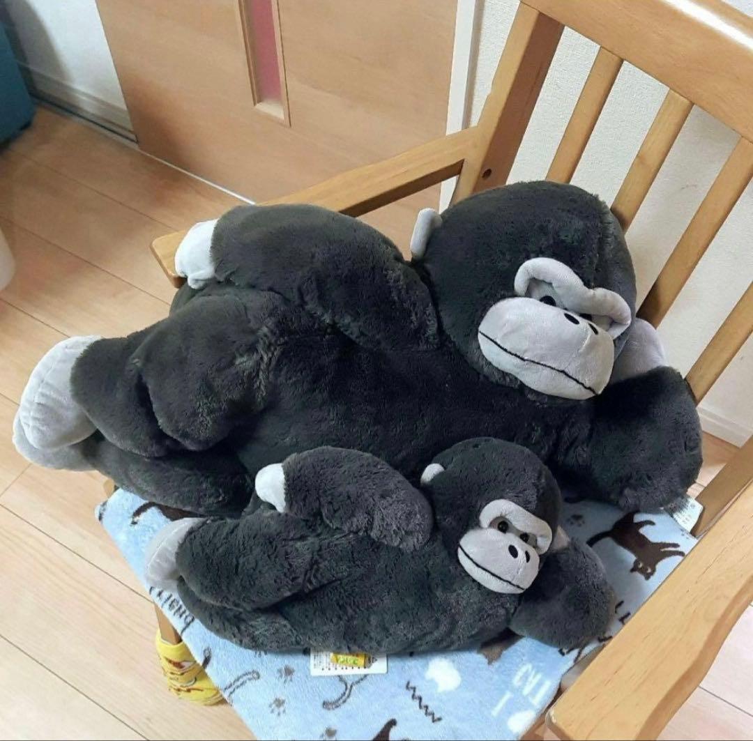 ウホウホゴリラのゴリくん　ごろ寝　 ウルトラBIG ぬいぐるみ　親子セット
