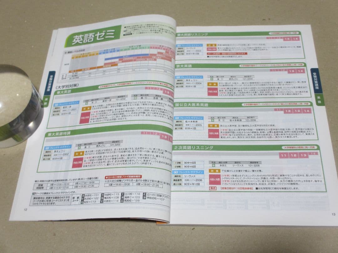 代々木ゼミナール 2014年 単科ゼミ 高1生～高卒生 2014年度パンフレット