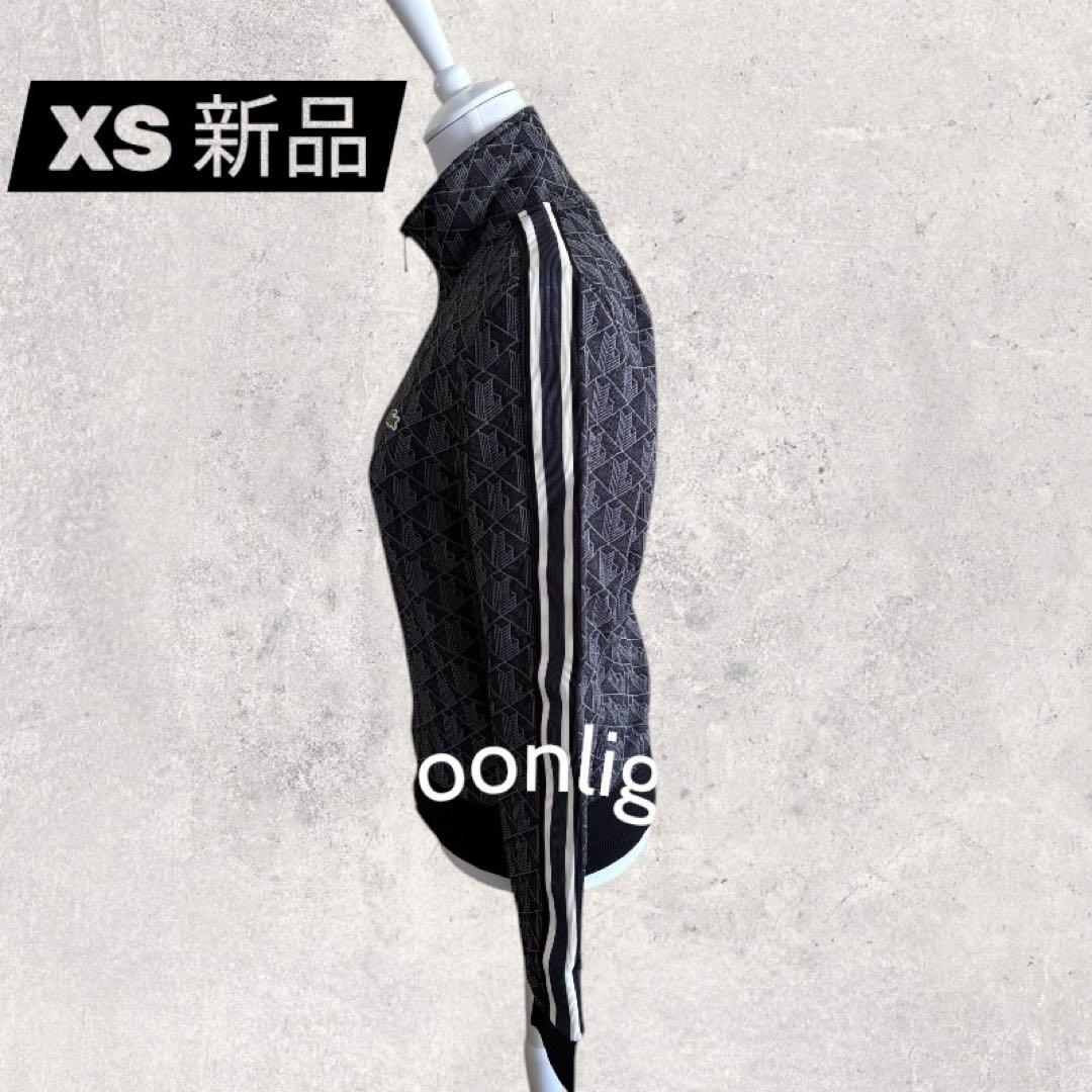 LACOSTE XSブラック モノグラム ジャカード トラックジャケット