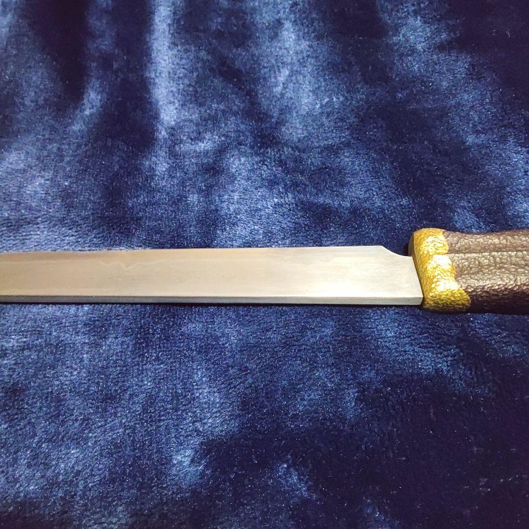 (1月10日までの限定お値下げ中)昭和初期頃　刀匠作　無銘　狩猟小刀　玉鋼