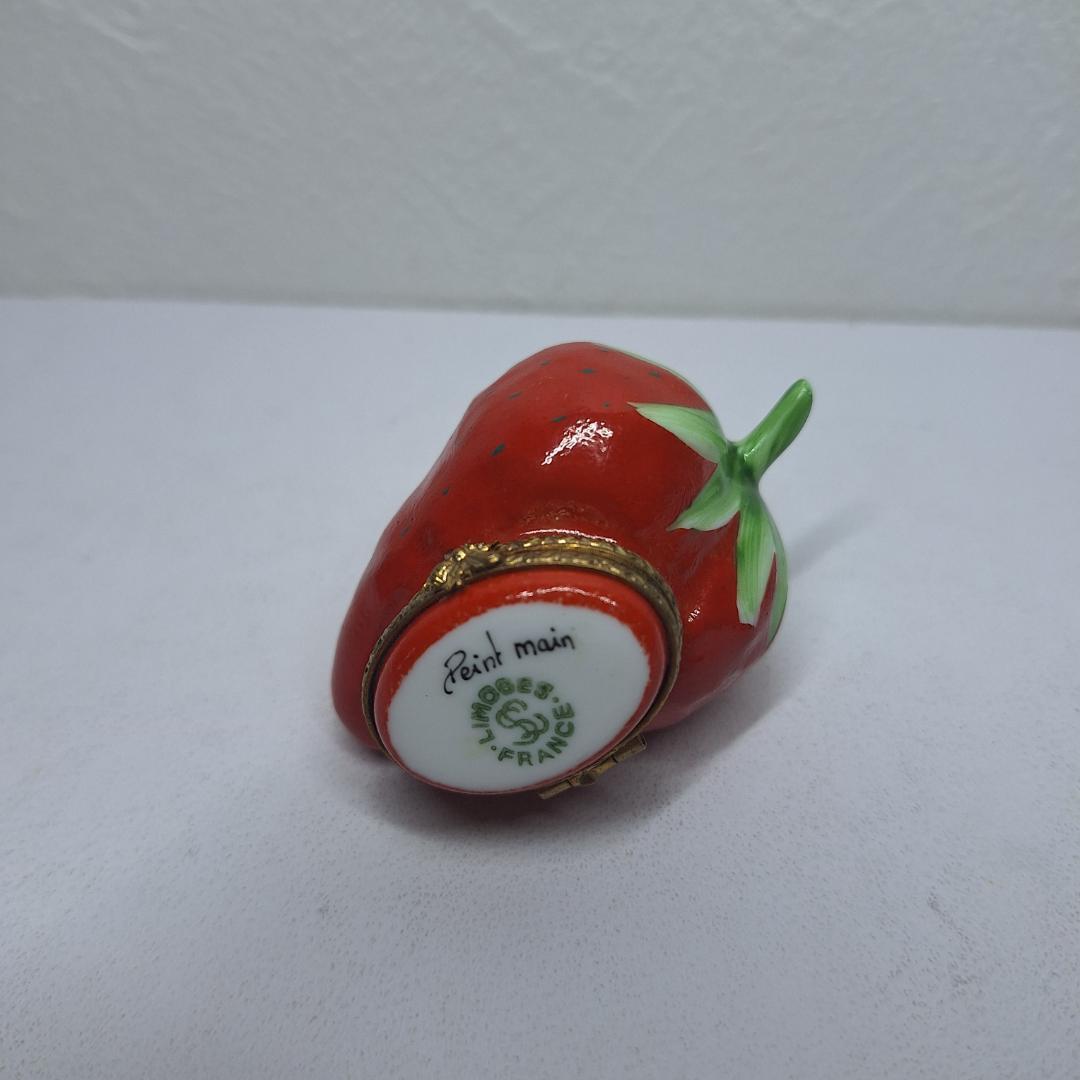 リモージュ ストロベリー ハンドペイント Limoges 美品 フラン e3E0