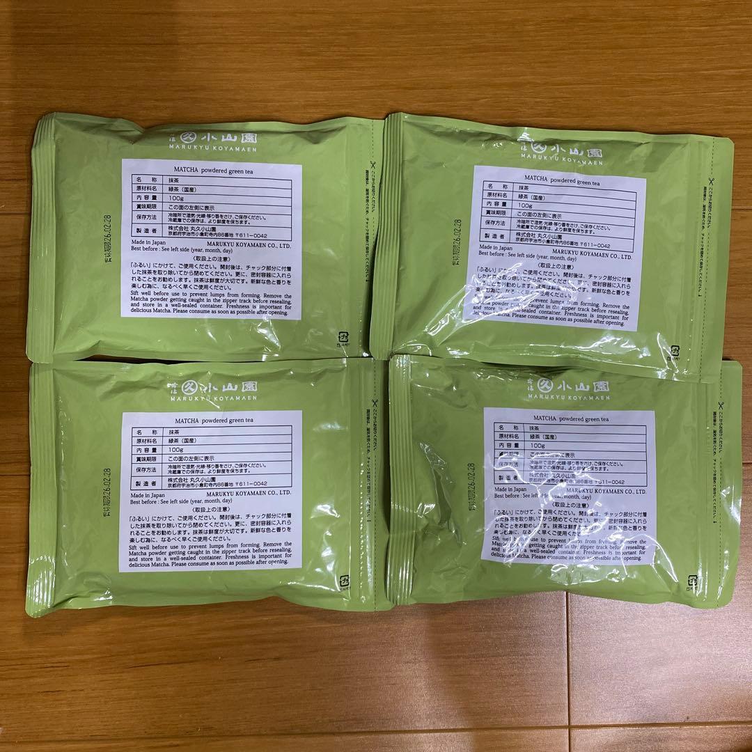 宇治 丸久小山園 抹茶 青嵐 袋入 100g 4袋 小山園 ⑥