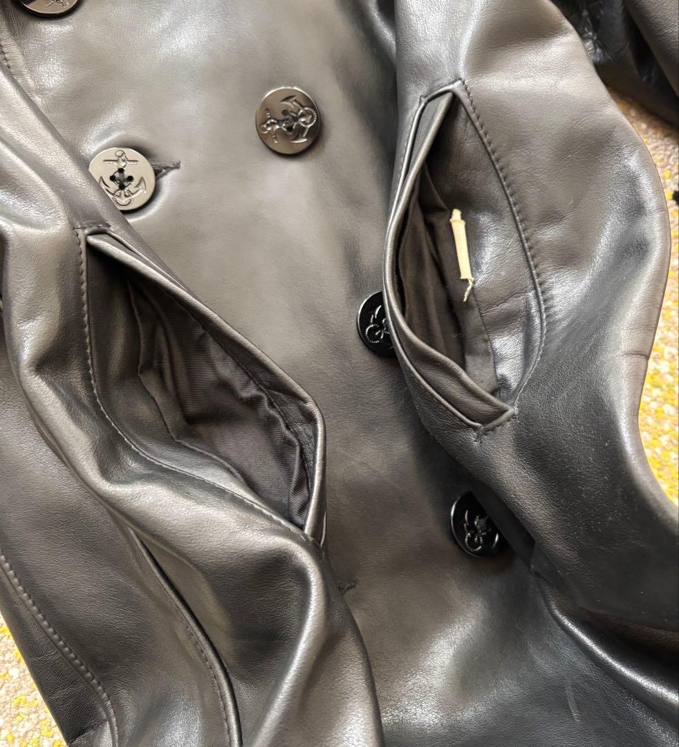 【美品】　SCHOTT ショット　Pコート　オールレザー　本革　ブラック　36