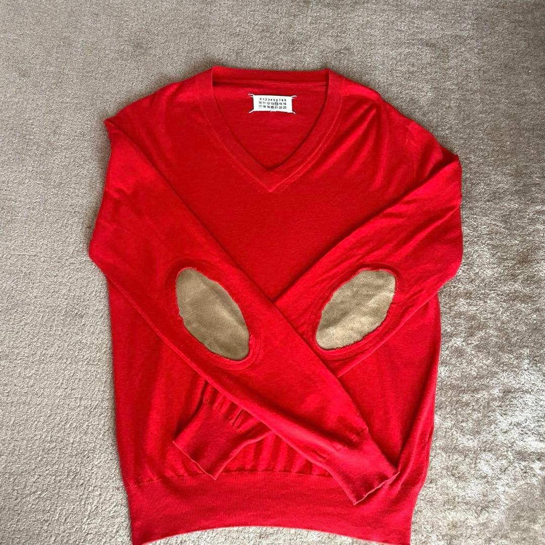 Maison Margiela メゾンマルジェラ エルボーパッチ Mメンズ　赤
