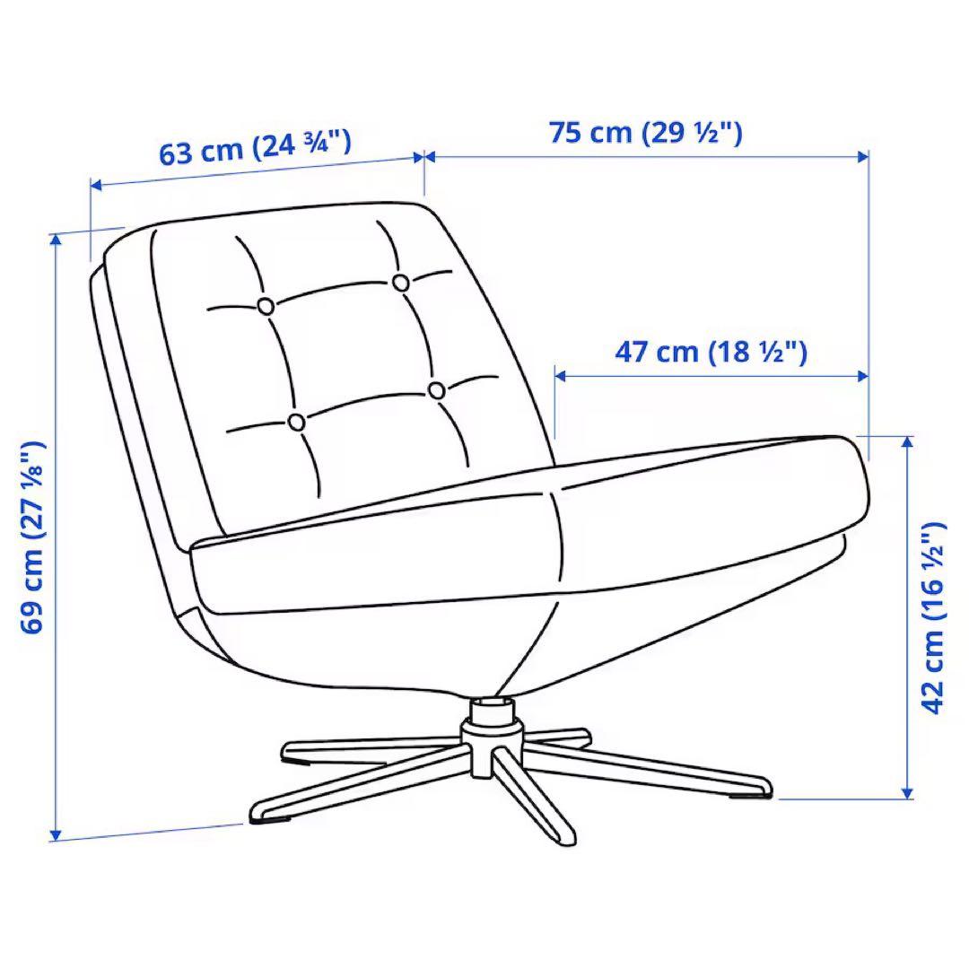 新品◎未開封 回転パーソナルチェア ディヴリンゲ イケア IKEA オレンジ