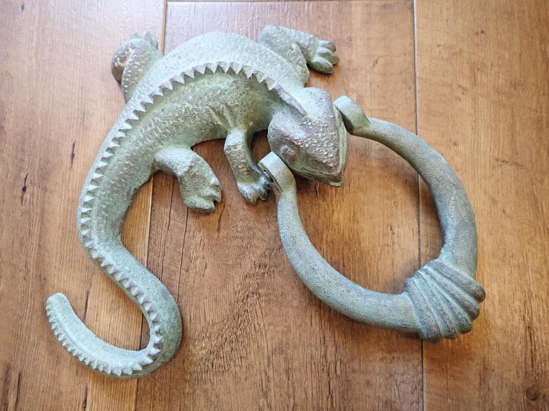 ハワイ購入 アイアン製ドアノッカー 重量6.5kg ビンテージ品