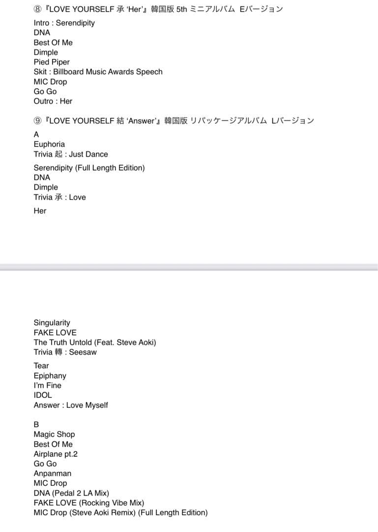 BTS アルバム、CD