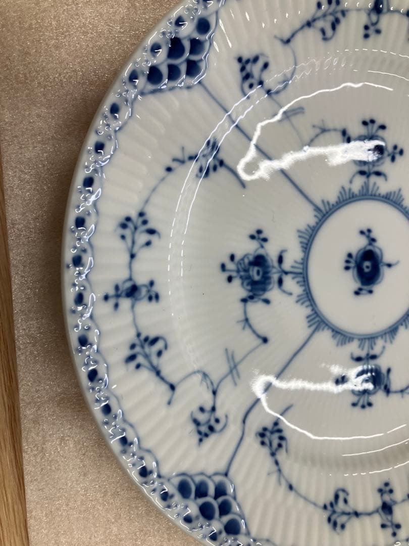   620 青い花柄皿