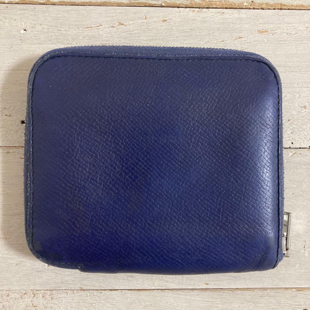 HERMES エルメス ケース アザップ シルクイン コンパクト ネイビー