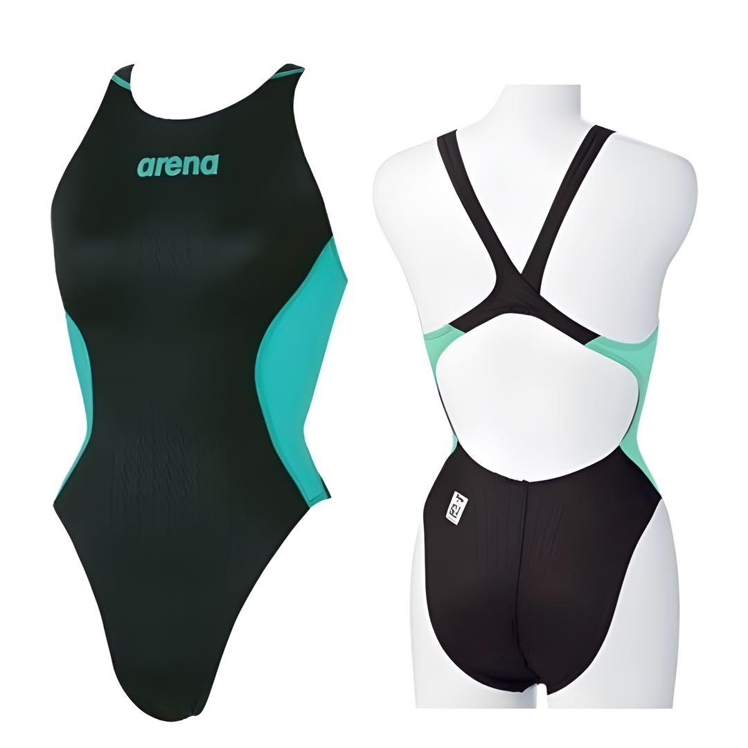 【新品Sサイズ】arena/アリーナ 女性用競泳水着 ハイレグ競泳水着：BKMG