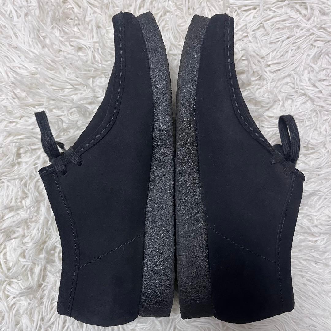 美品 クラークス US9 ワラビー モカシンシューズ スエード ブラック