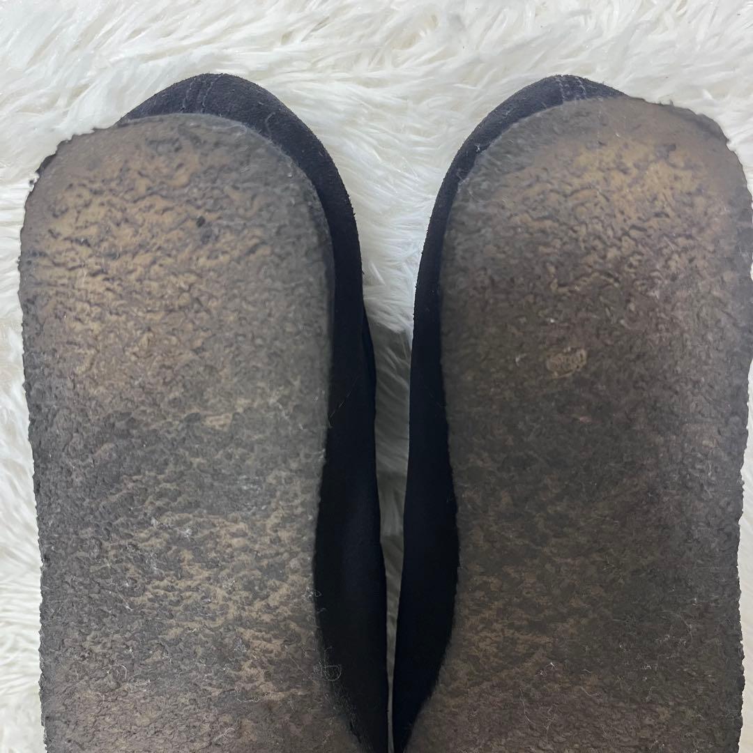 美品 クラークス US9 ワラビー モカシンシューズ スエード ブラック