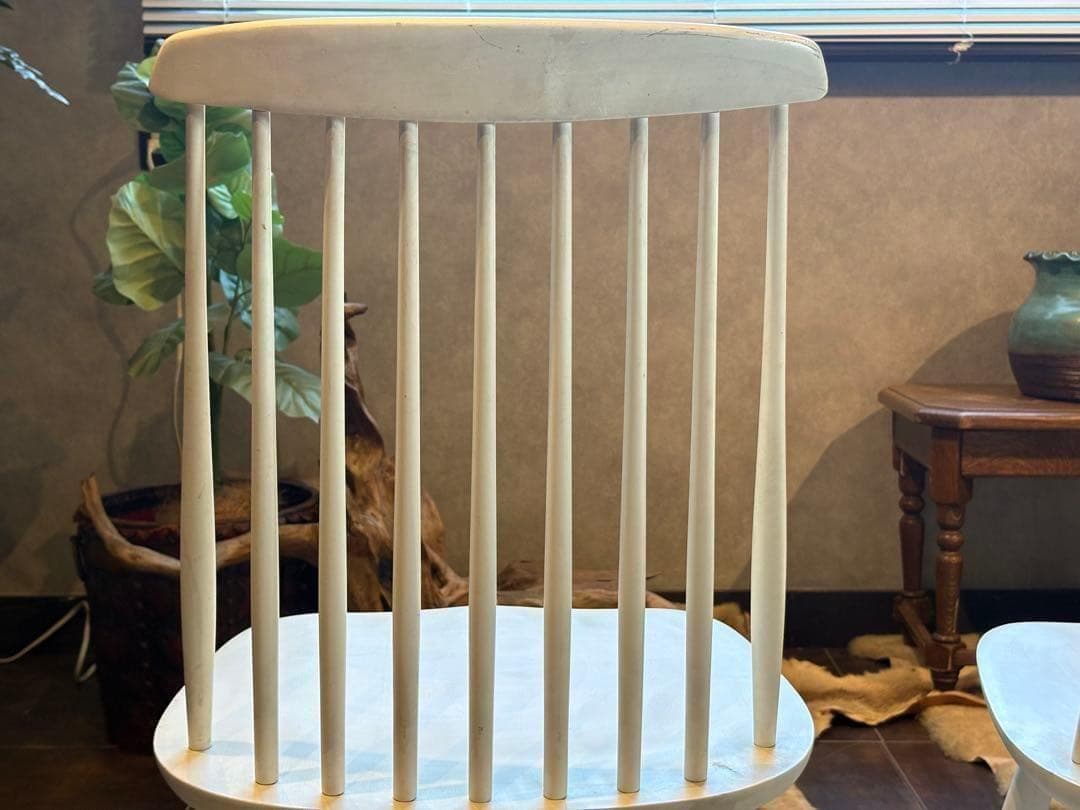 ①太平 ウィンザーチェア　ホワイト　ゴールドスミスチェア　2脚セット　IZ